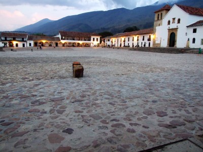Hauptplatz in Villa de Leyva bei Nacht