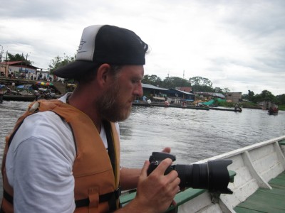 Jo auf dem Amazonas bei Leticia Kolumbien
